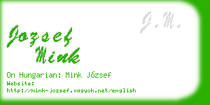 jozsef mink business card