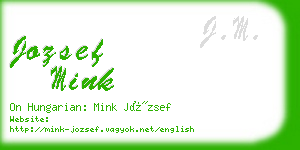 jozsef mink business card